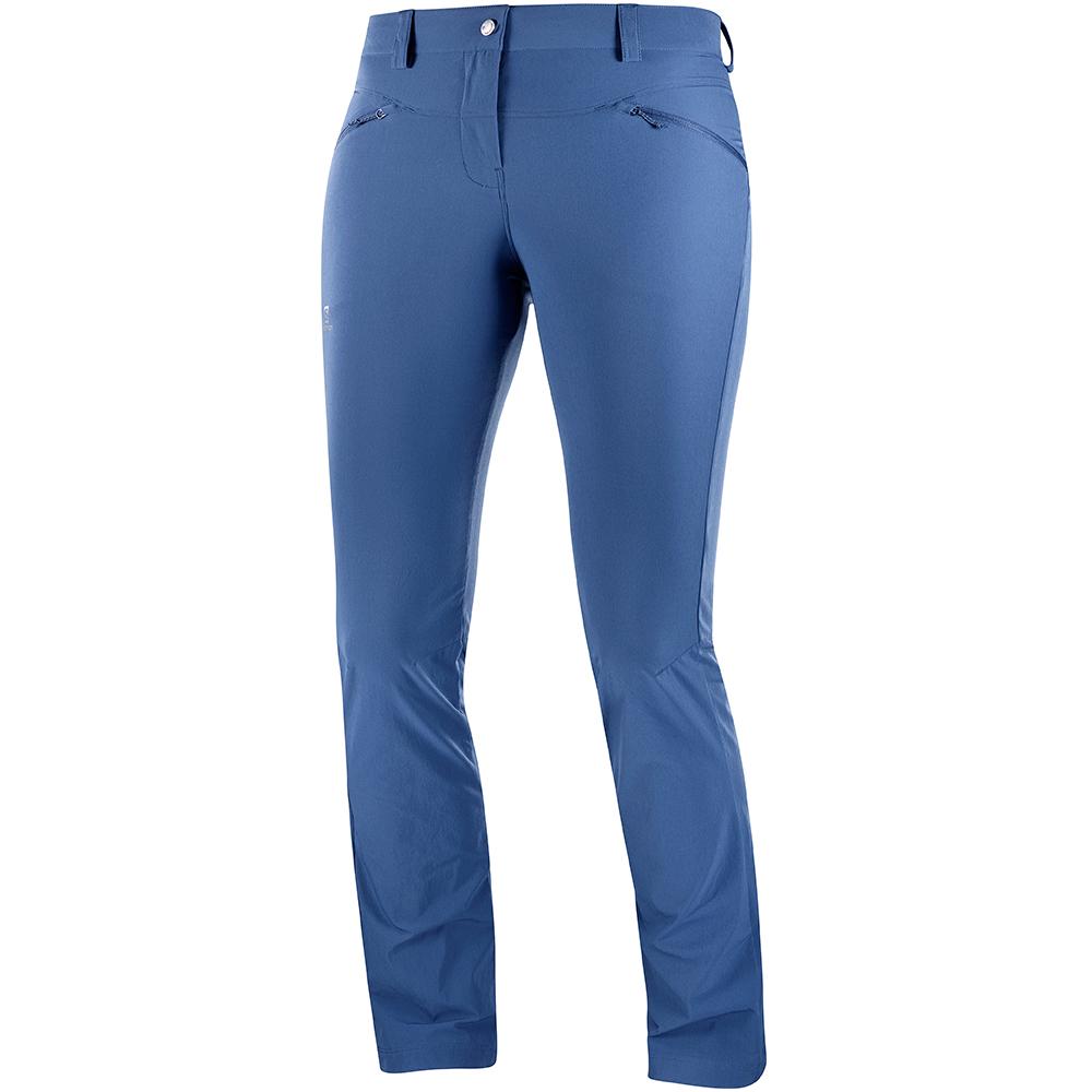 Salomon Singapore Womens Pants - WAYFARER STRAIGHT LT W Dark Denim | 36054-KMWP